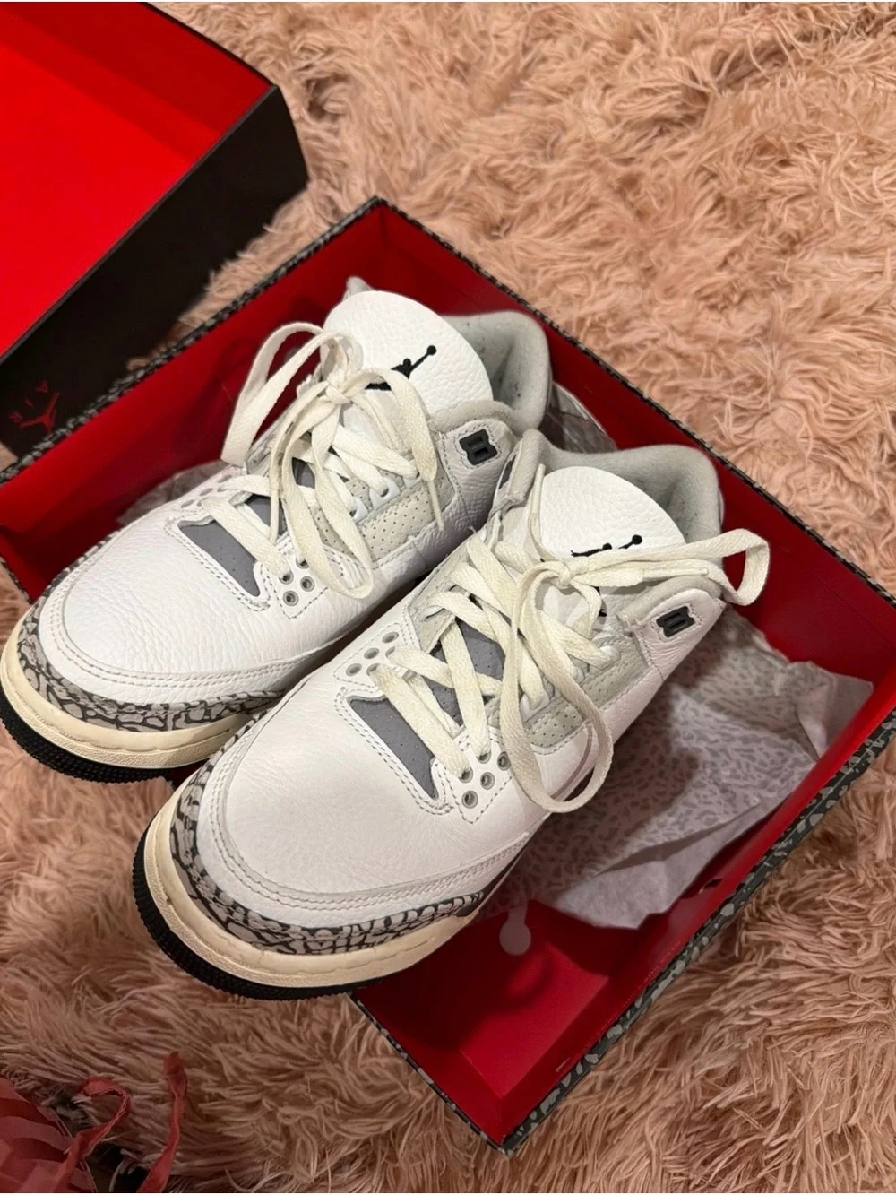 Jordan Boys White, Gray and Black Retro Basketball Sneakers